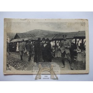 Skole, marketplace, Jews, Judaica, 1916