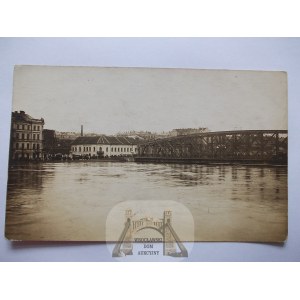 Vilnius, flood 1931, bridge, wharf