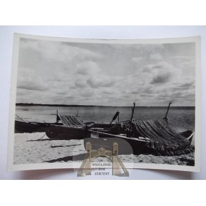 Jezioro Narocz, łodzie rybackie, wyd. Książnica Atlas, fot. Bułhak, 1939