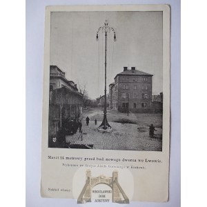 Lviv, station construction, mast, ca. 1900