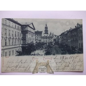 Lwów, Rynek, księżycówka, 1898