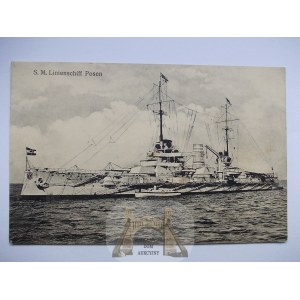 I Wojna, okręt Posen ok. 1915
