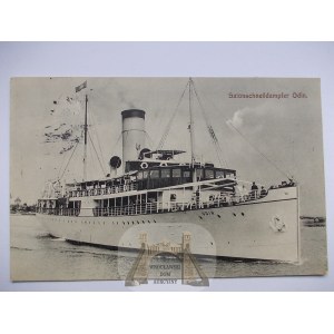 Szczecin, statek wycieczkowy Odin ok. 1910