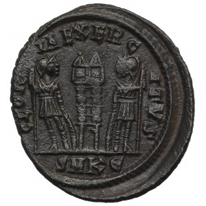 Cesarstwo Rzymskie, Konstantyn I Wielki, Follis Kyzikos - GLORIA EXERCITVS