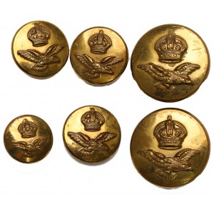 Spojené kráľovstvo, sada gombíkov Royal Air Force