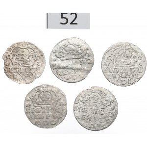 Sigismund III Vasa, Set of pennies 1623-24 - including POPO