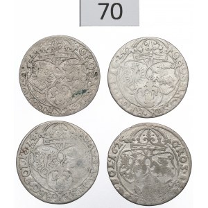 Sigismund III, Lot of 6 groschen 1624-25