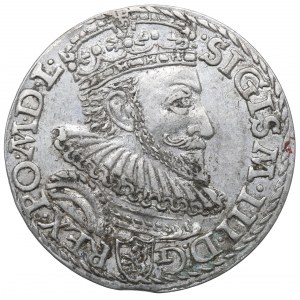 Zygmunt III Waza, Trojak 1592, Malbork - rzadkie popiersie
