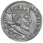 Zygmunt III Waza, Trojak 1590, Wilno - rzadkość Leliwa w legendzie