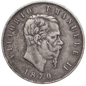 Włochy, 5 lirów 1870
