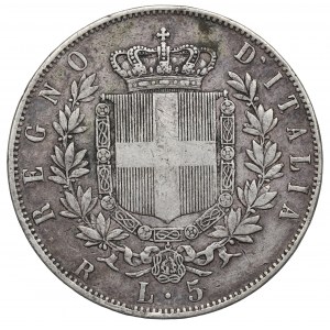 Italy, 5 lira 1870