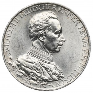 Nemecko, Prusko, 3 marky 1913 - 25 rokov vlády Wilhelma II.