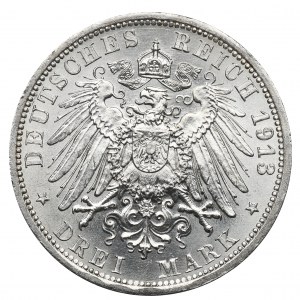 Germany, Preussen, 3 mark 1913 - 25 years of Wilhelm II reign