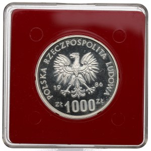 Poľská ľudová republika, 1 000 zlotých 1986 CZMP - vzorka