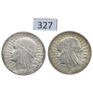 II RP, sada 10 kusov zlata 1932-33 Hlava ženy