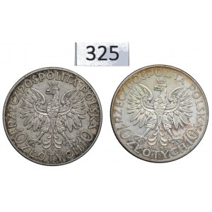 II RP, Set of 10 gold 1932 Head of a woman