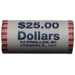 USA, 1 dolár Adams - bankový kotúč - 25 dolárov