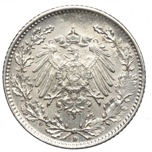Germany, 1/2 mark 1916 D, Munich