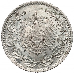 Germany, 1/2 mark 1918 D