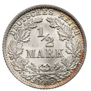 Germany, 1/2 mark 1918 D