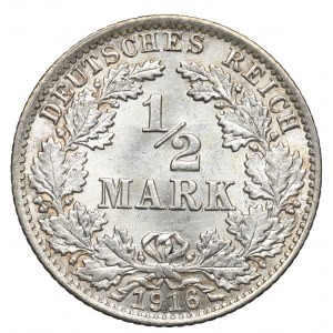 Germany, 1/2 mark 1916 A, Berlin