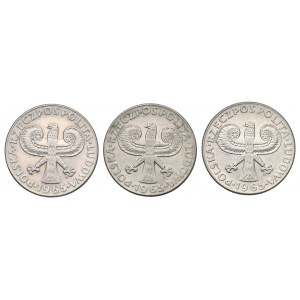 PRL, Zestaw 10 złotych 1965 - Duża kolumna