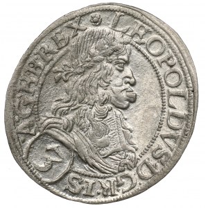 Rakúsko, Leopold, 3 krajcars 1669, Viedeň