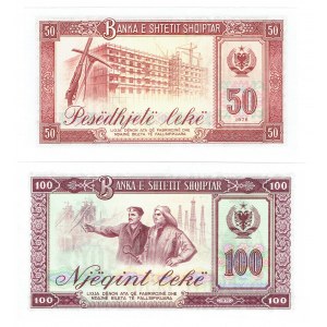 ALBANIEN EXEMPLAR, 50, 100 LEKE 1976