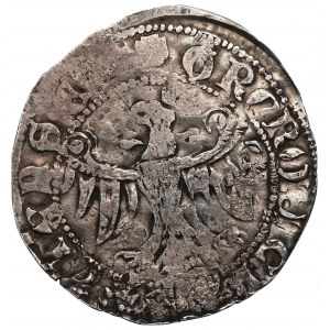 Kazimír III Veľký, groš bez dátumu, Krakov - zberateľský falzifikát
