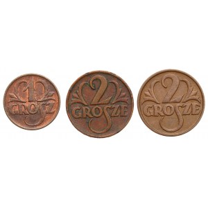 Second Republic, Set 1-2 pennies 1925-28