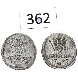 Silesia, set of 2 groschel 1748-49