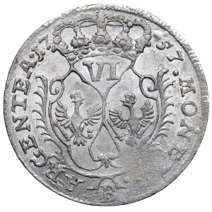 Prusy Książęce, Fryderyk II Wielki, Szóstak 1757 B, Wrocław