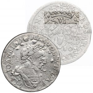 Jean III Sobieski, Sixième de 1680, Bydgoszcz - rosette non décrite près de la couronne