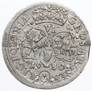 Jean III Sobieski, Sixième de 1680, Bydgoszcz - rosette non décrite près de la couronne