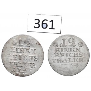 Germany, Prussia, Lot of 1/12 thaler 1764-65