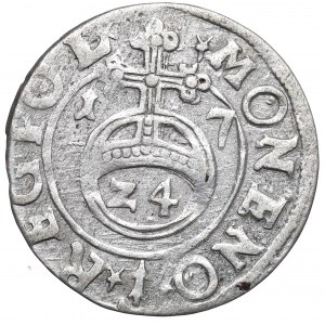 Sigismund III. Wasa, Halbspur 1617, Bromberg - Sachse ohne Schild