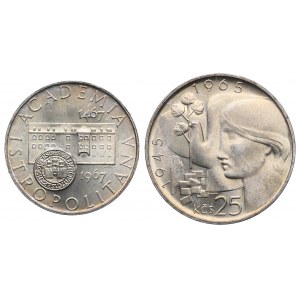 Československo, sada 10 a 25 korún