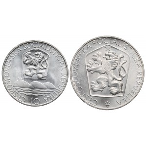 Československo, sada 10 a 25 korún