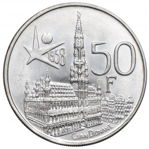 Belgicko, 50 frankov 1958