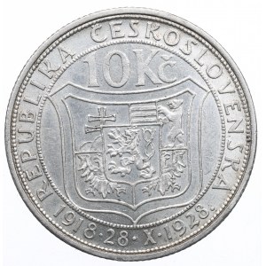 Czechoslovakia, 10 koruna 1928 Masaryk