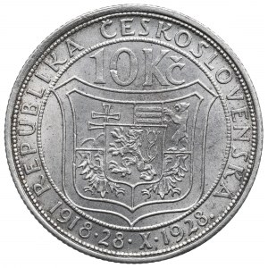 Tschechoslowakei, 10 Kronen 1928 Masaryk