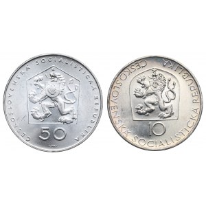 Československo, sada 10 a 50 korún