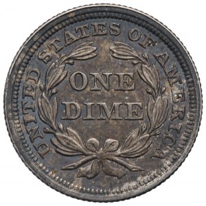 USA, Jeden desaťcent 1854 - Sedemcentový desaťcent