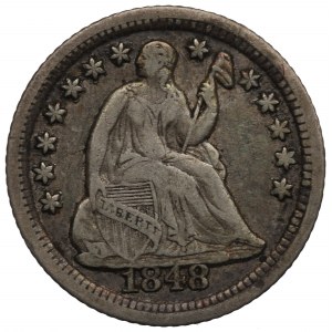 USA, polovičný desaťcent 1848