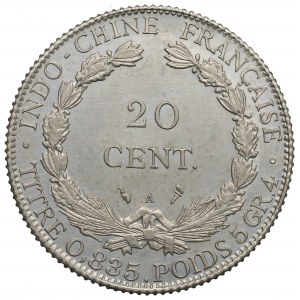 Francúzska Indočína, 20 centimov 1913