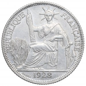Francúzska Indočína, 20 centimov 1928