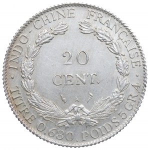 Francúzska Indočína, 20 centimov 1923