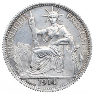 Francúzska Indočína, 20 centimov 1914