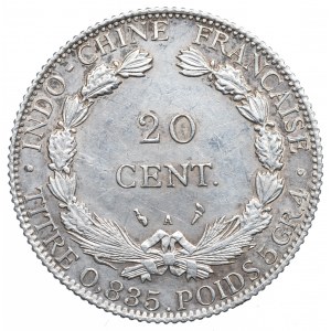 Francúzska Indočína, 20 centimov 1914