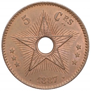 Belgique Congo, 5 centimes 1887